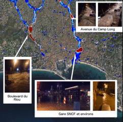 Simulation de l'inondation de Cannes, automne 2015